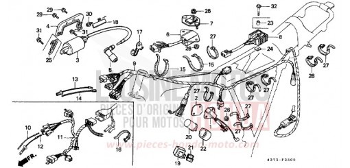 WIRE HARNESS/ IGNITION COIL/C.D.I. UNIT XL125SB de 1981